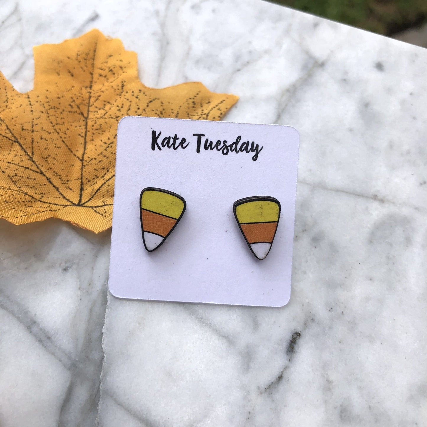 Candy Corn Earrings