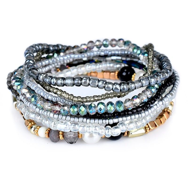 Black Stretchy Bracelet Set