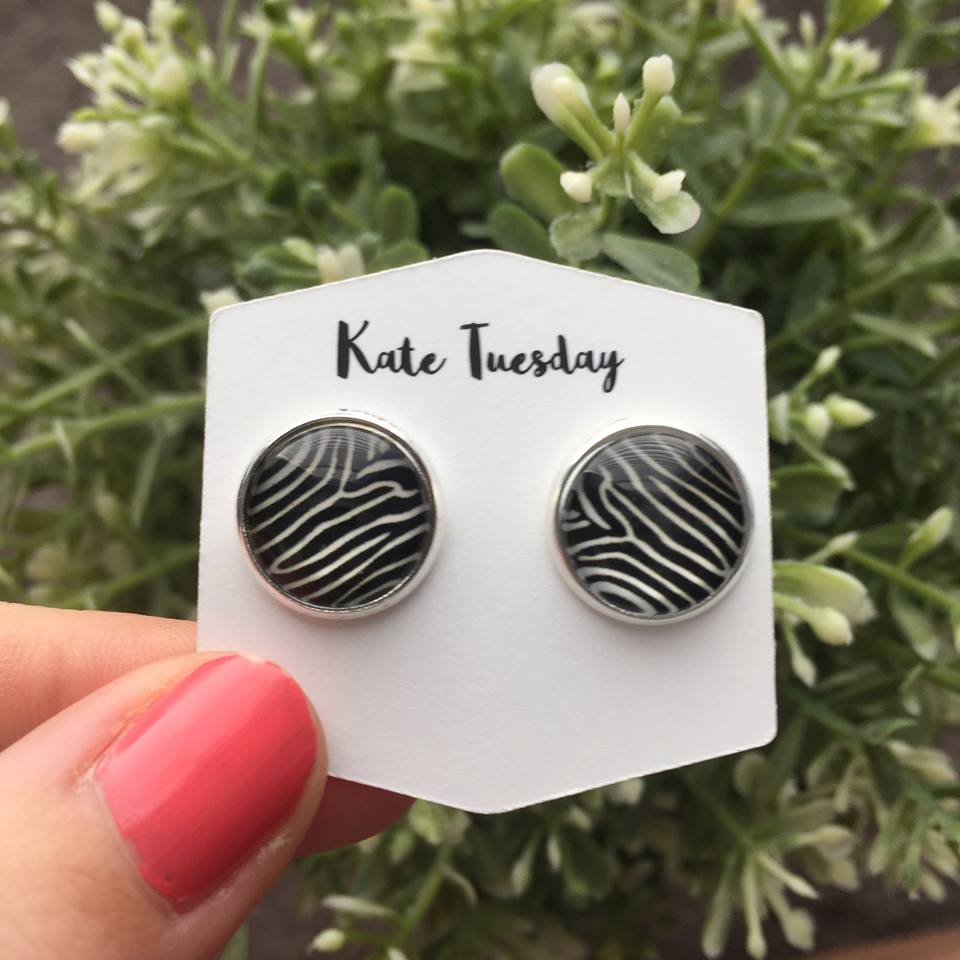 zebra earrings