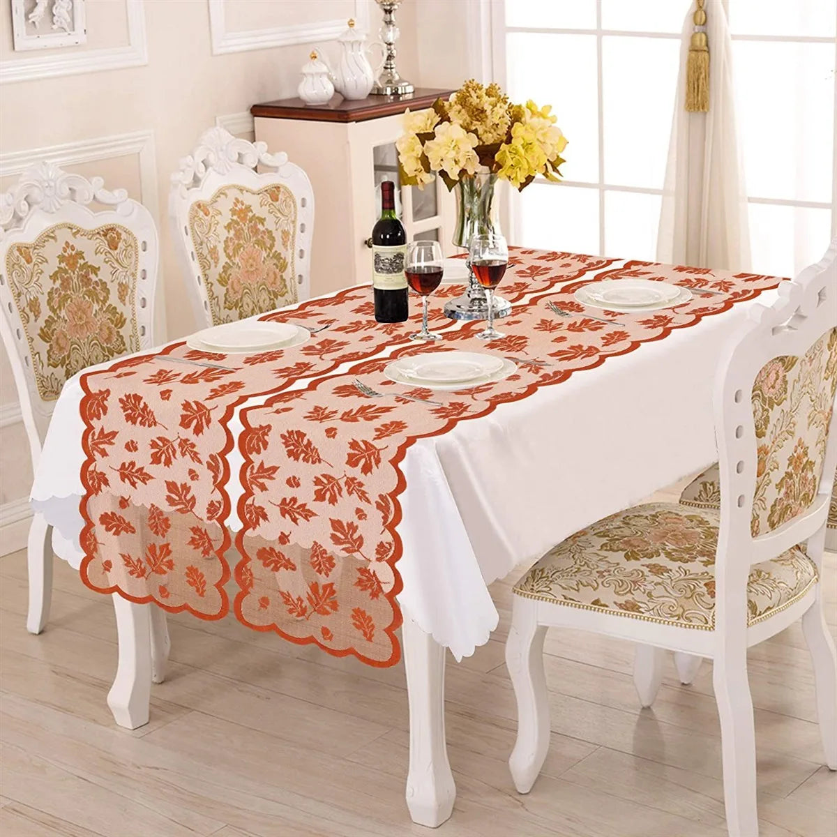 Pumpkin Thanksgiving Fall Holiday Table Runner