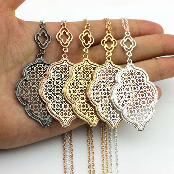Thin Metal Filigree Lace Necklaces