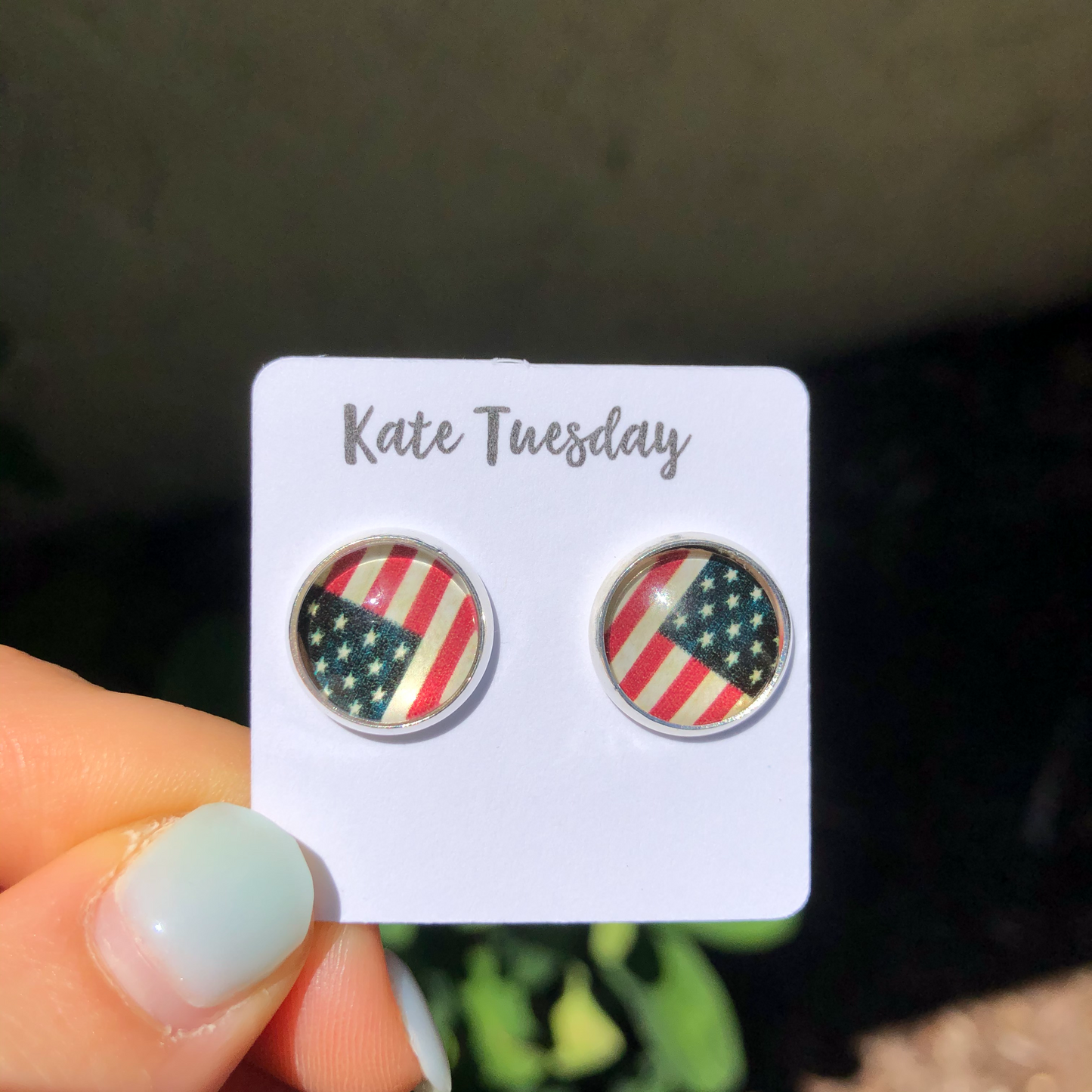 Flag 4th of July Stud Earrings