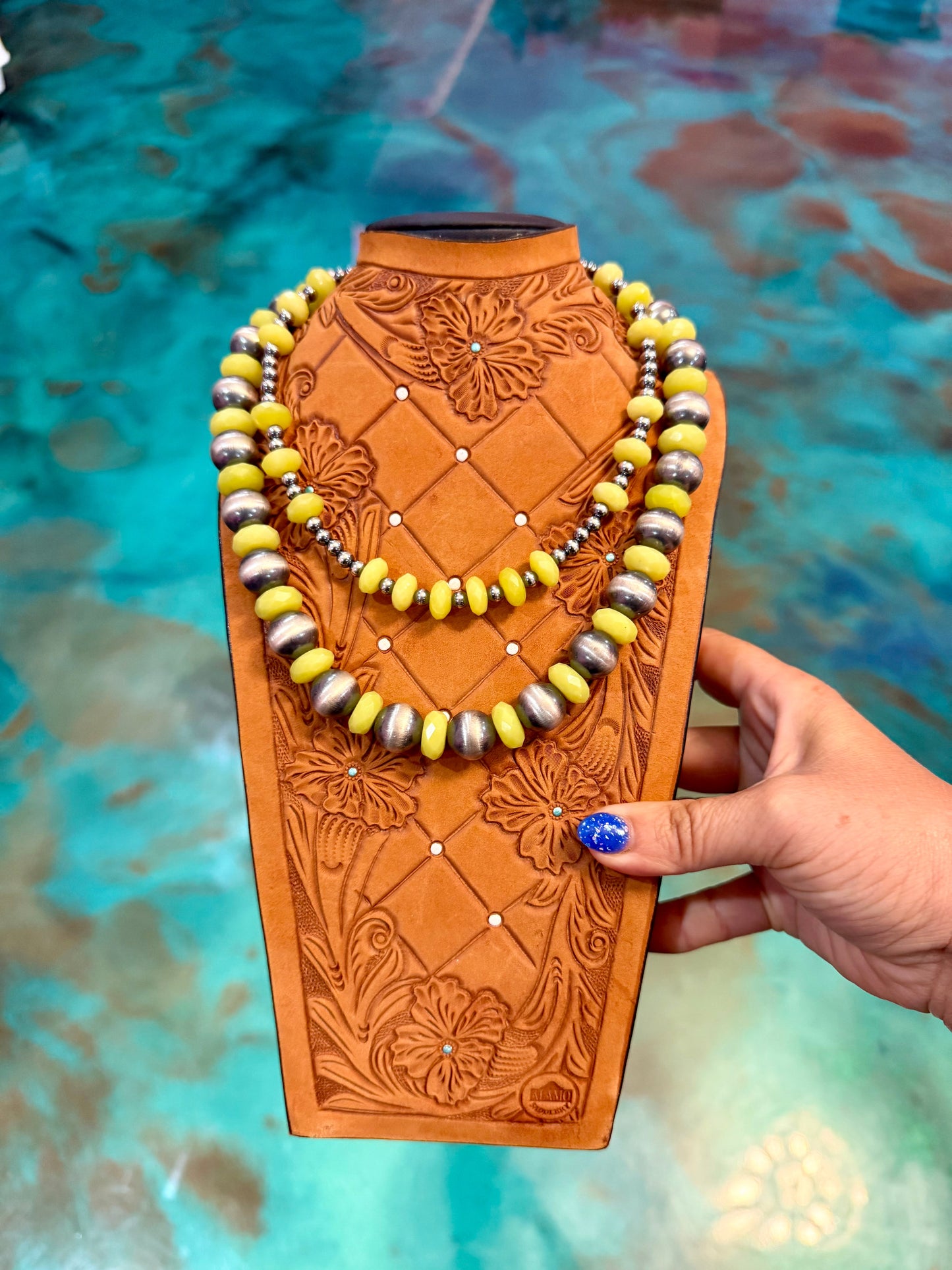 Jaci Faceted Lemon Jade & Sterling Silver Pearl Necklace — Pick Your Favorite