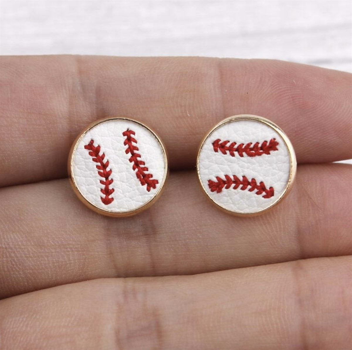 Sports Leather Stud Earrings
