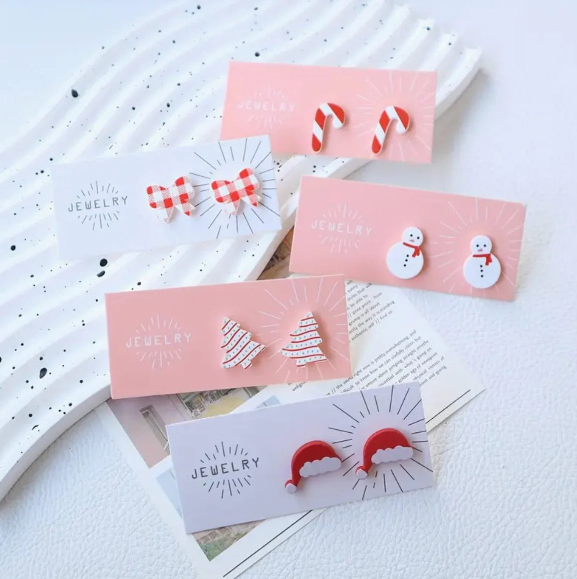 Cutesy Christmas Boxes of Stud Earrings