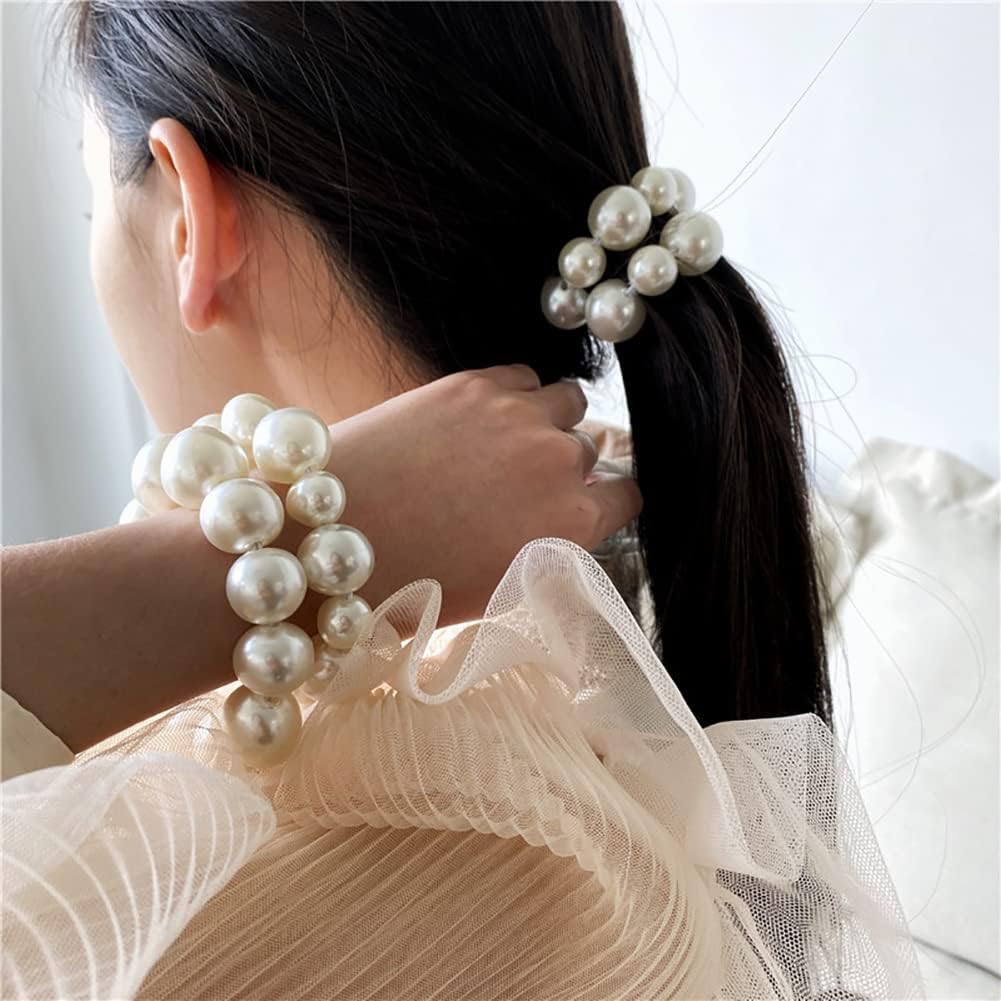 Chunky Pearl Hair Ties