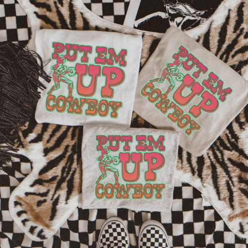 Put em up cowboy sublimation T-shirt