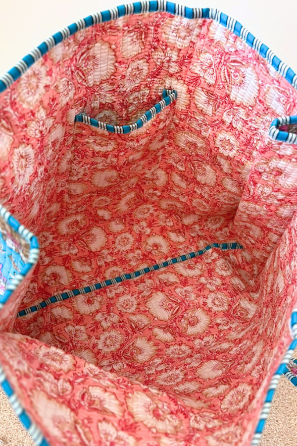 SC - ETA 6/8 - Beck Bright Blue Floral Tote Bag