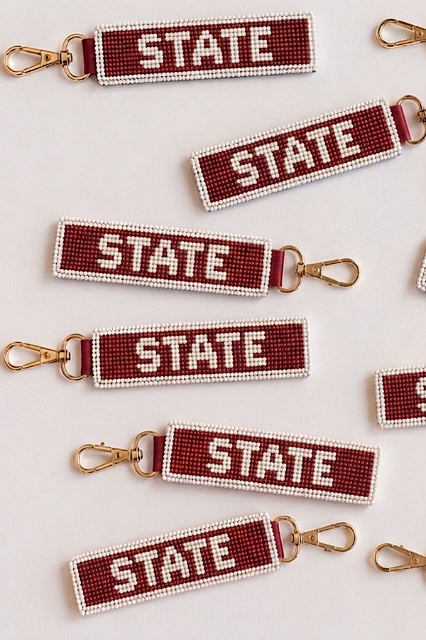 SC - ETA 8/24-9/7 STATE Beaded Keychain