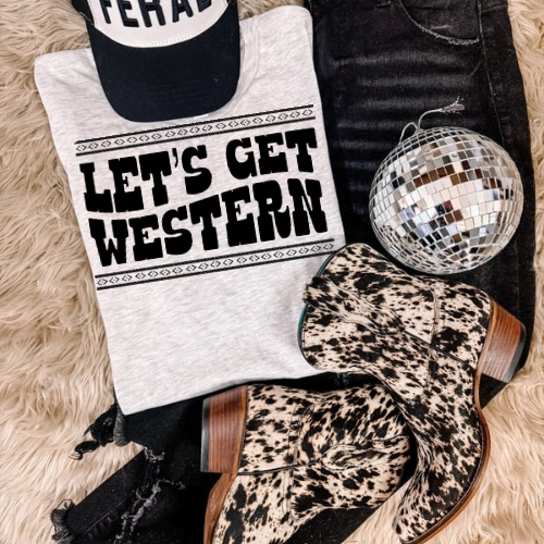 Let’s get western Sublimation T-shirt