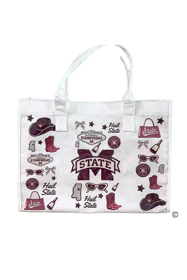 SC - Hail State Vinyl Tote Bag