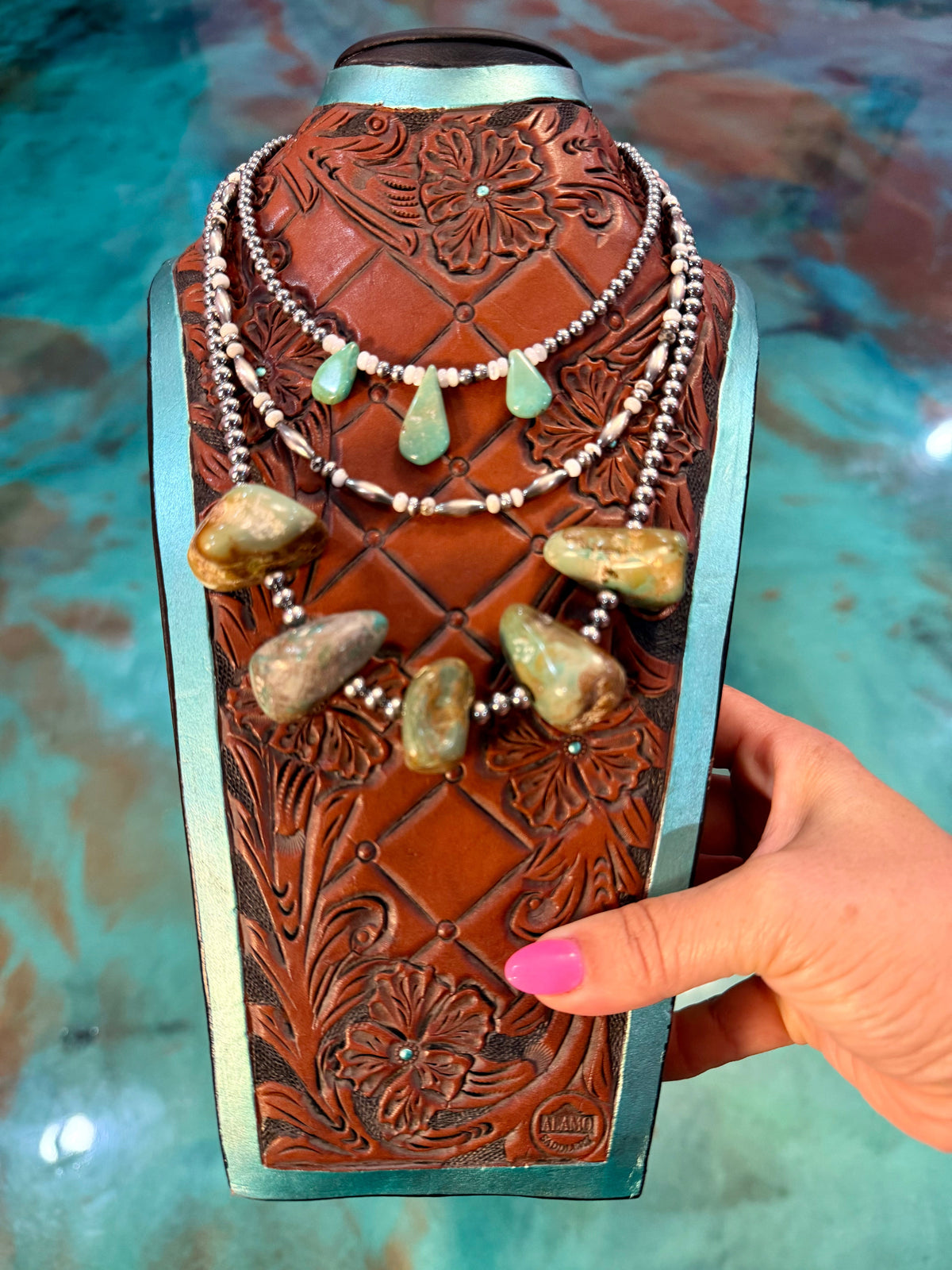 Turquoise, White Buffalo & Sterling Silver 3-Piece Necklace - Pick Your Favorite
