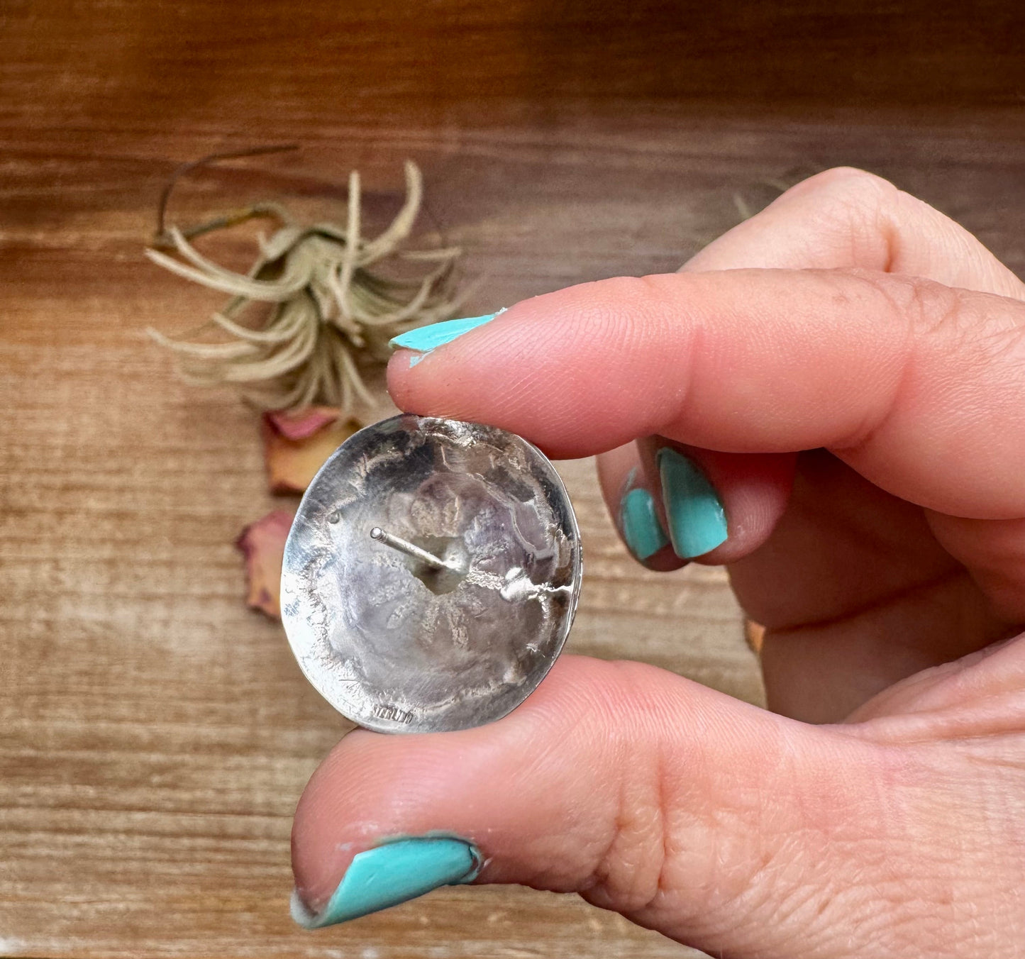 Concho Earrings – Kingman Turquoise & Sterling Silver