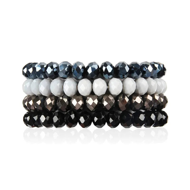 Classic Black Stretchy Bracelet Stack