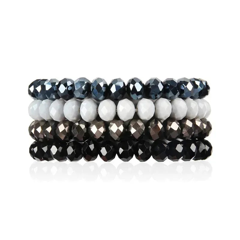 Midnight Set of 4 Stretchy Bracelets