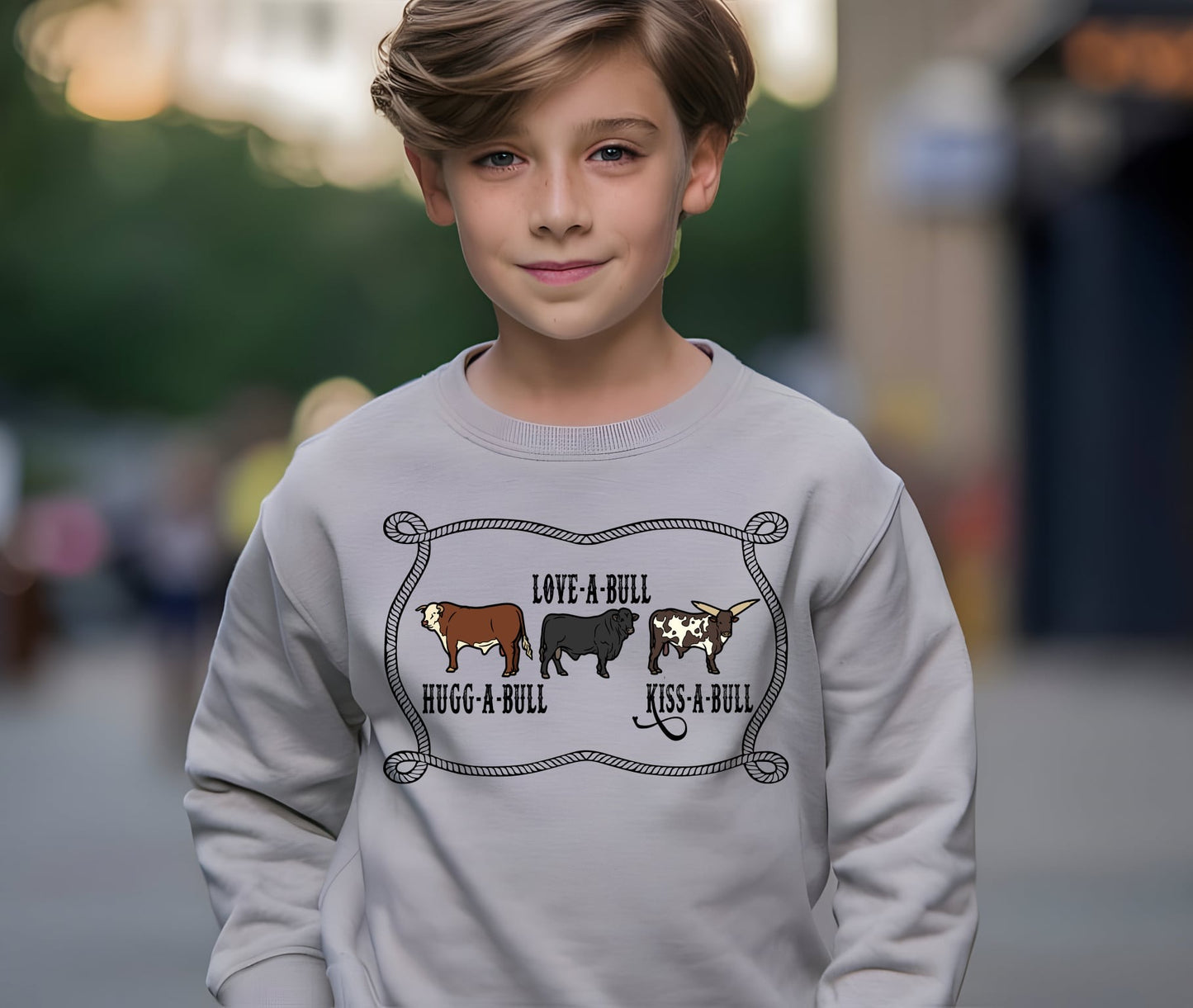 LOVE A BULL HUG A BULL
