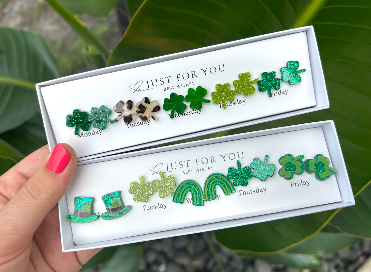 ☘️ Boxes of St. Patricks Day Stud Earrings