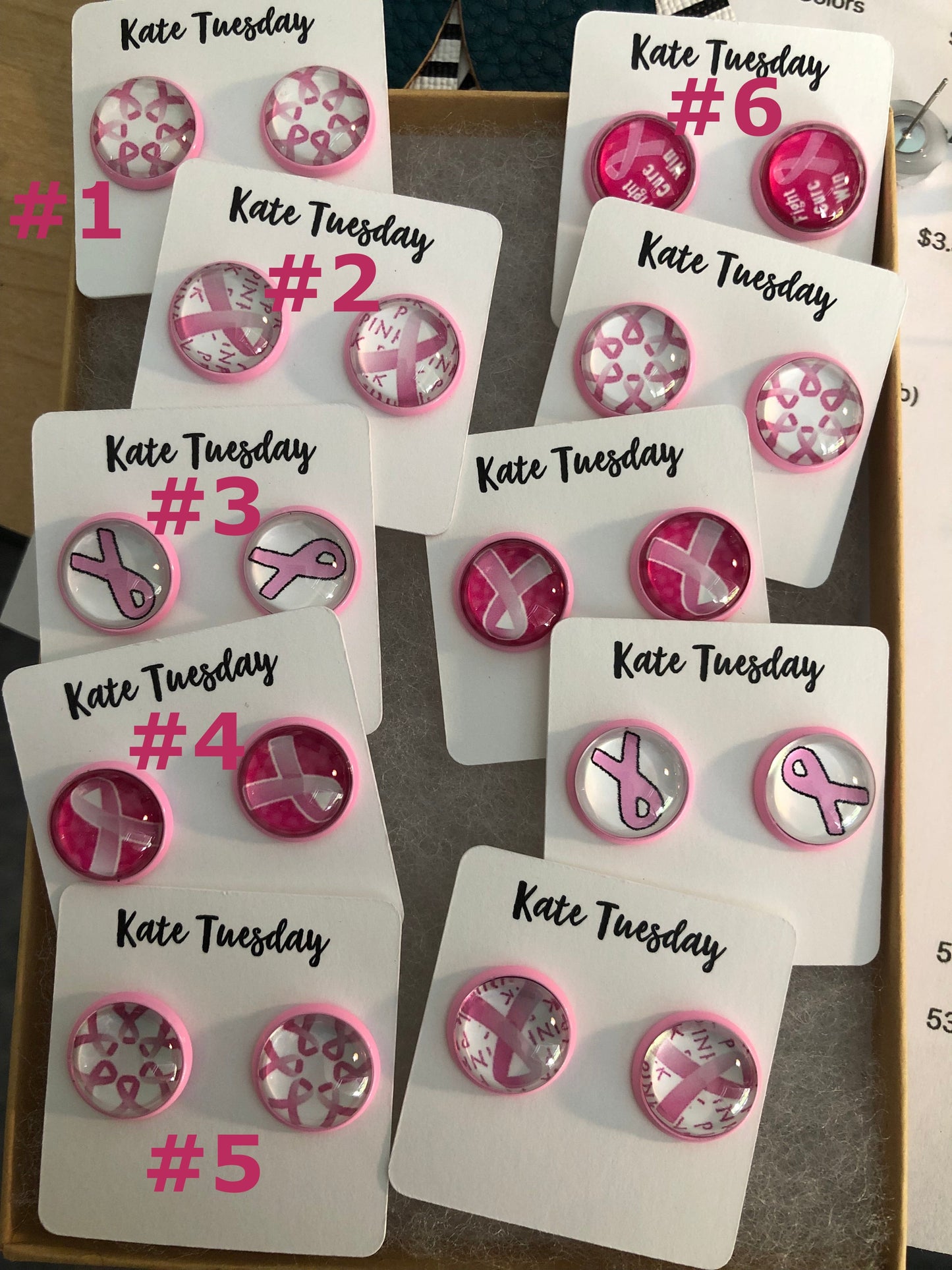 Breast Cancer Awareness Pink Earrings!!