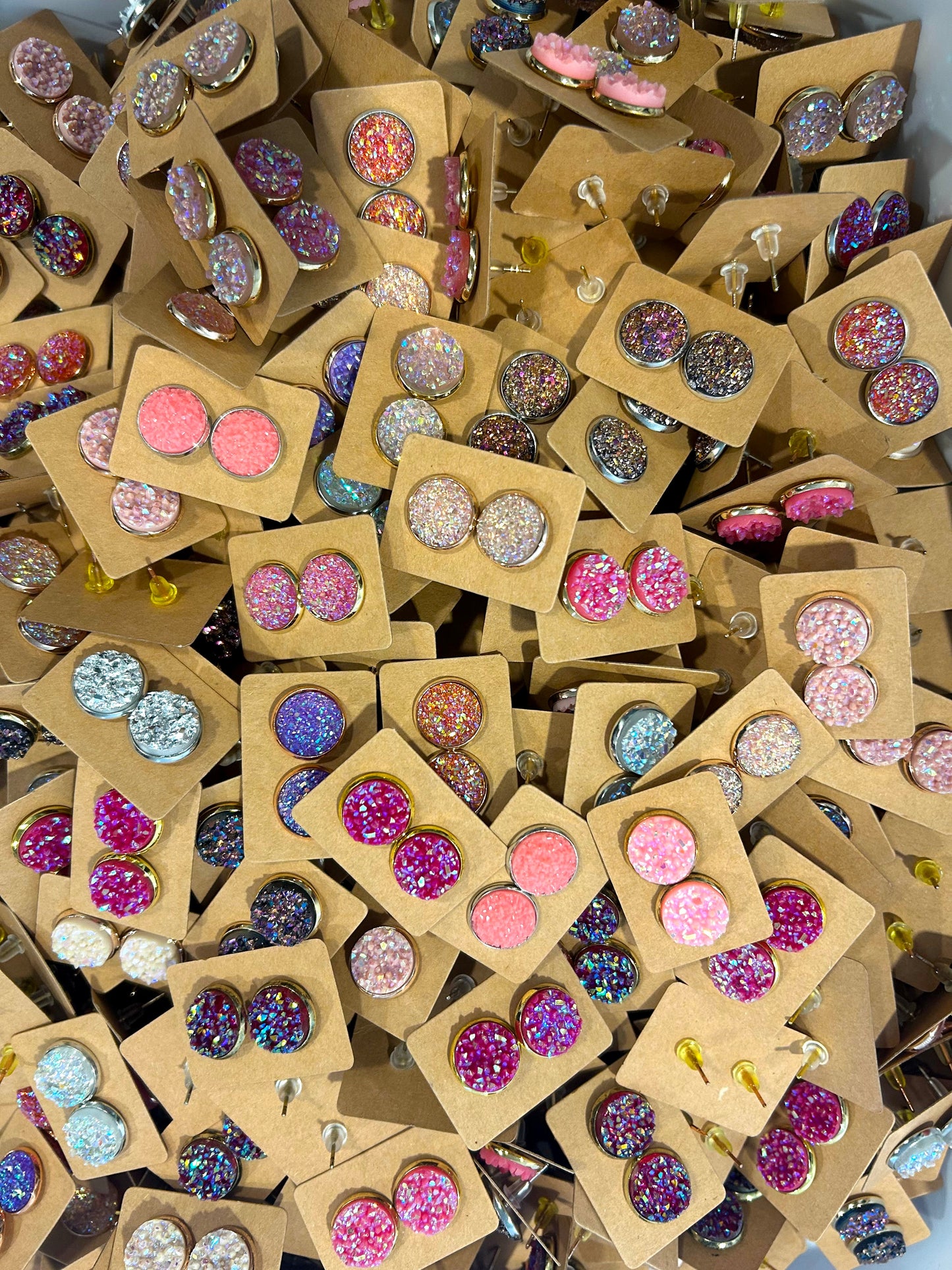 50 Cent Druzy Earrings CRAZY SALE