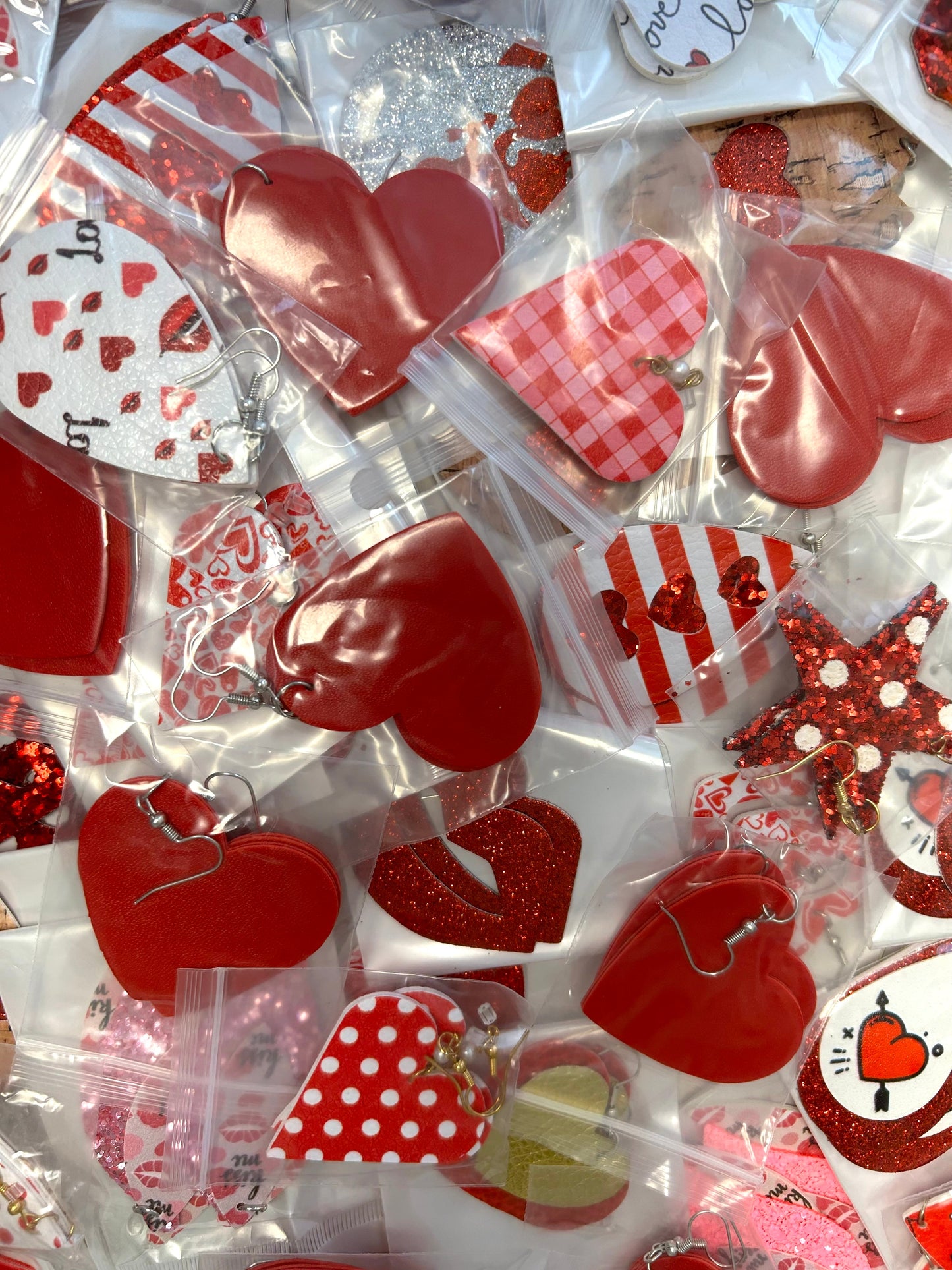 ❤️Grab Bag of Valentines Leather +Glitter Earrings