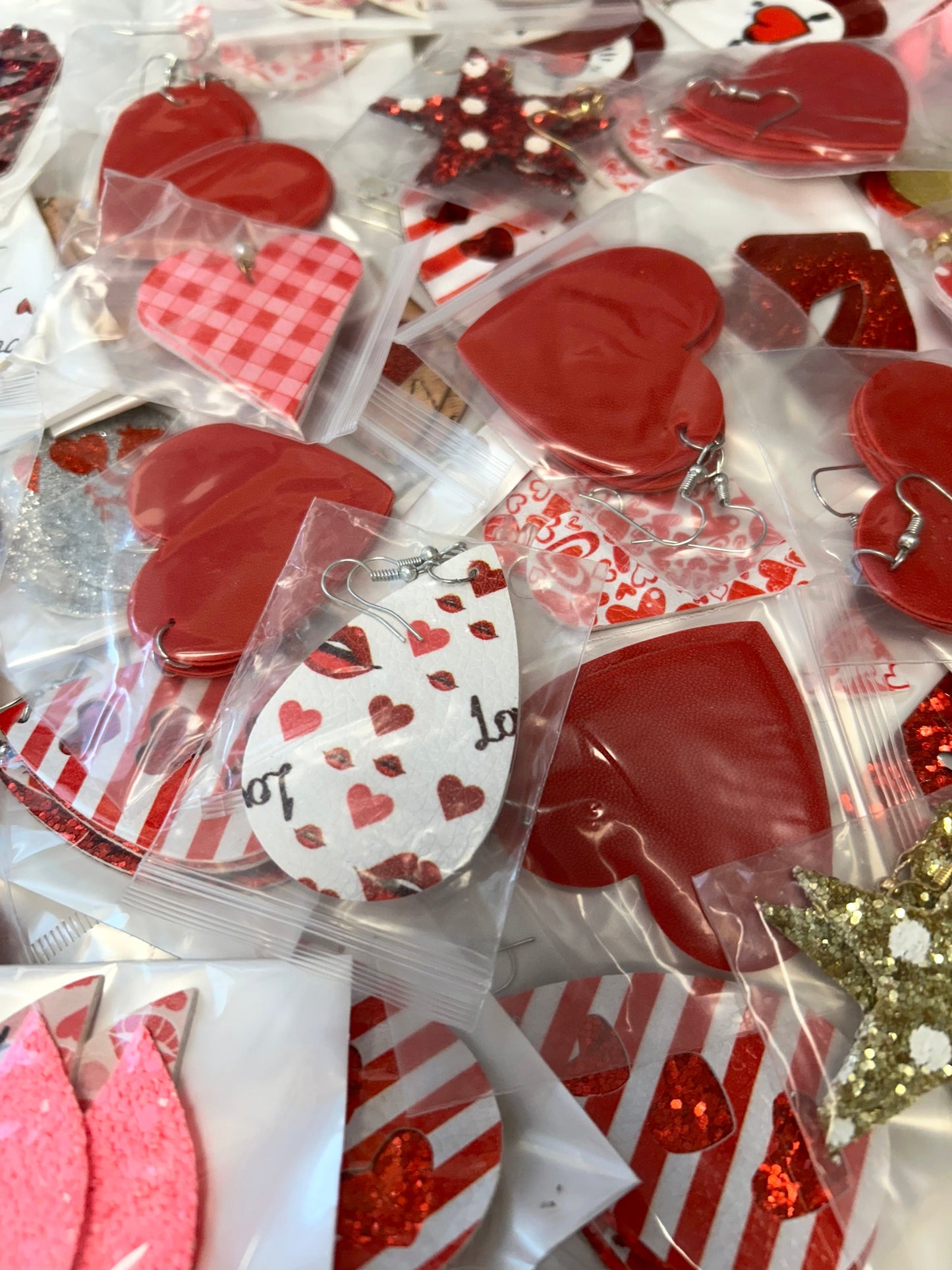 ❤️Grab Bag of Valentines Leather +Glitter Earrings