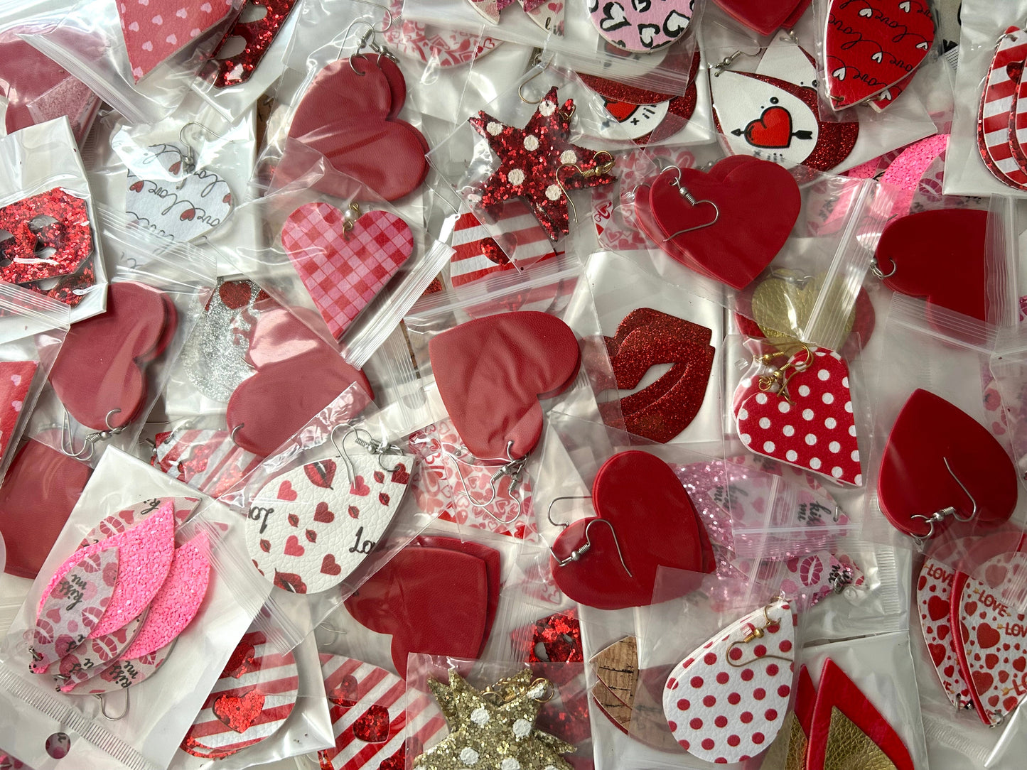 ❤️Grab Bag of Valentines Leather +Glitter Earrings