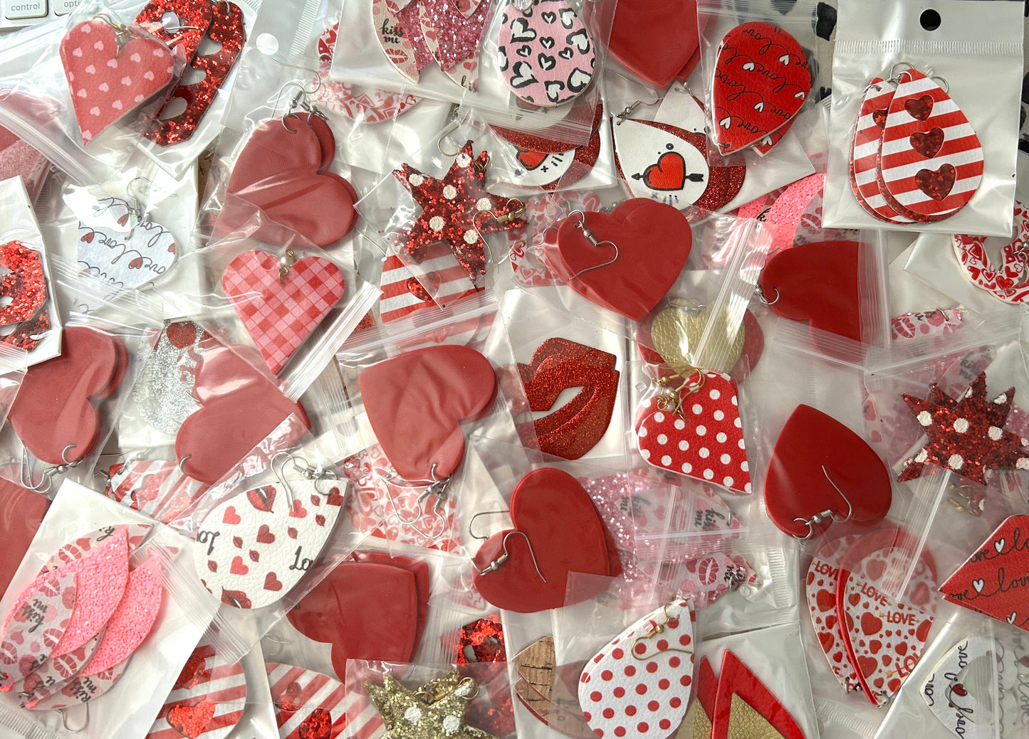 ❤️Grab Bag of Valentines Leather +Glitter Earrings