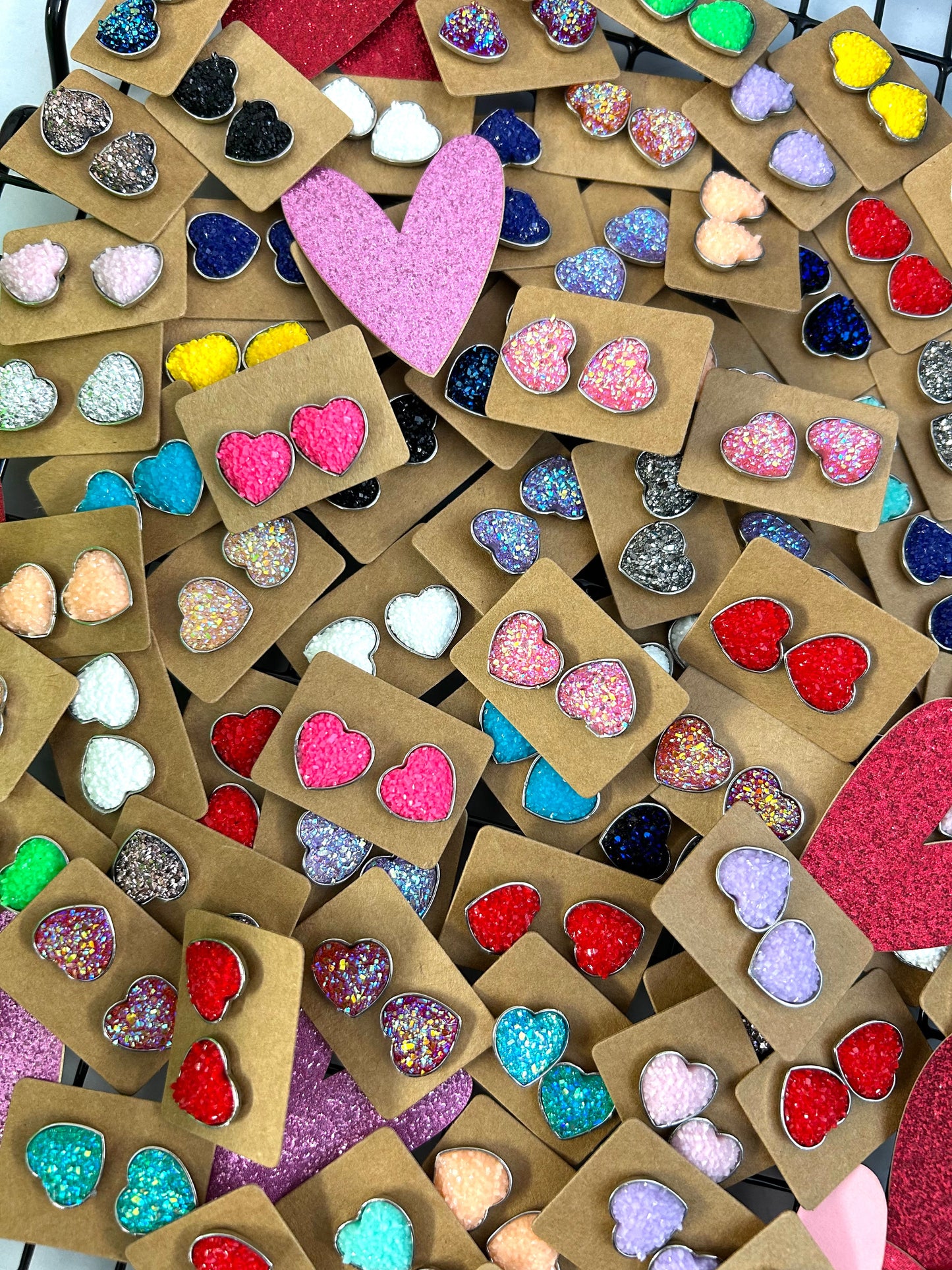 Valentines Heart Stud Earrings Grab Bag