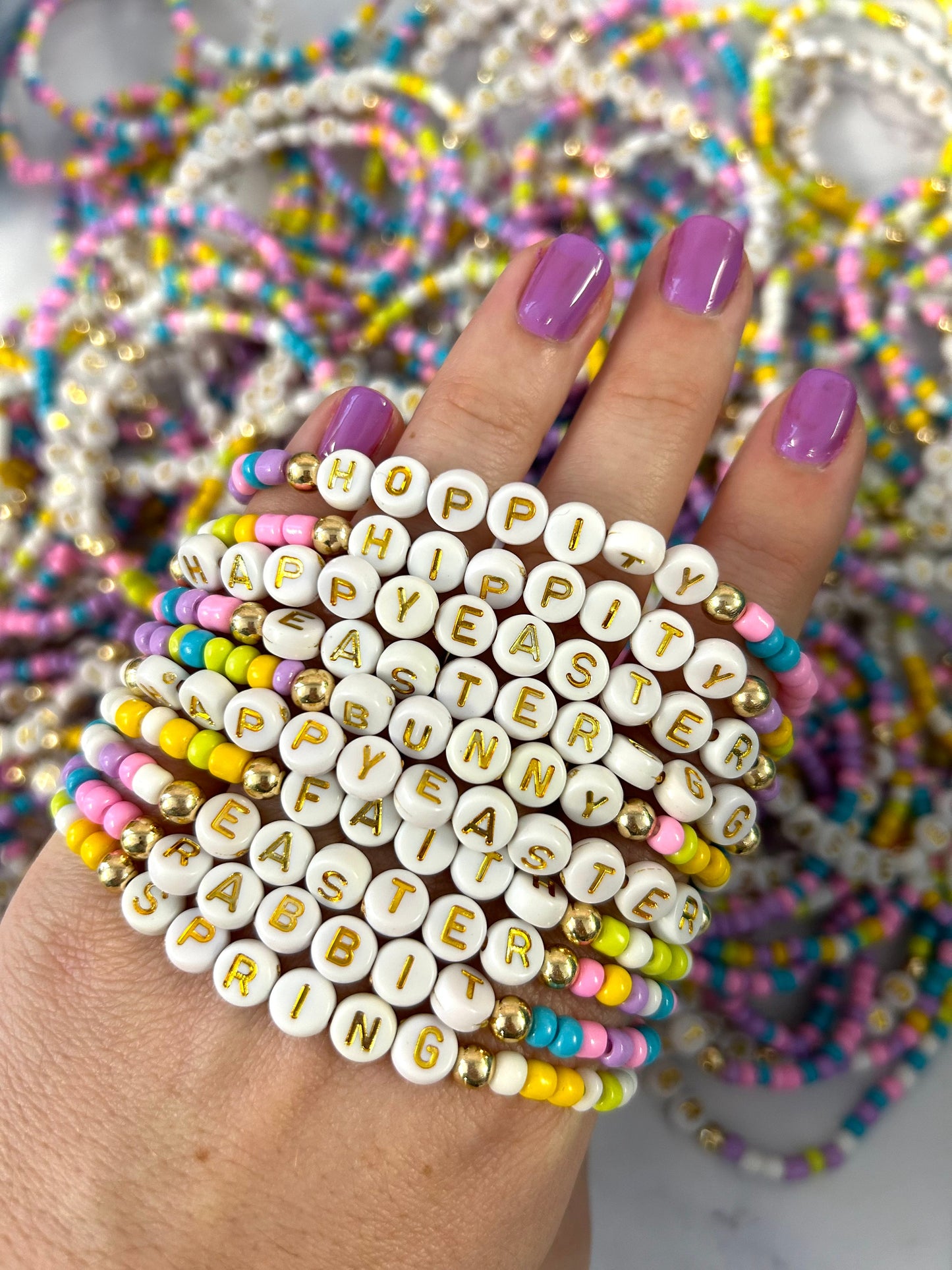 🌸Prettiest Easter Mix Stretchy Bracelets!