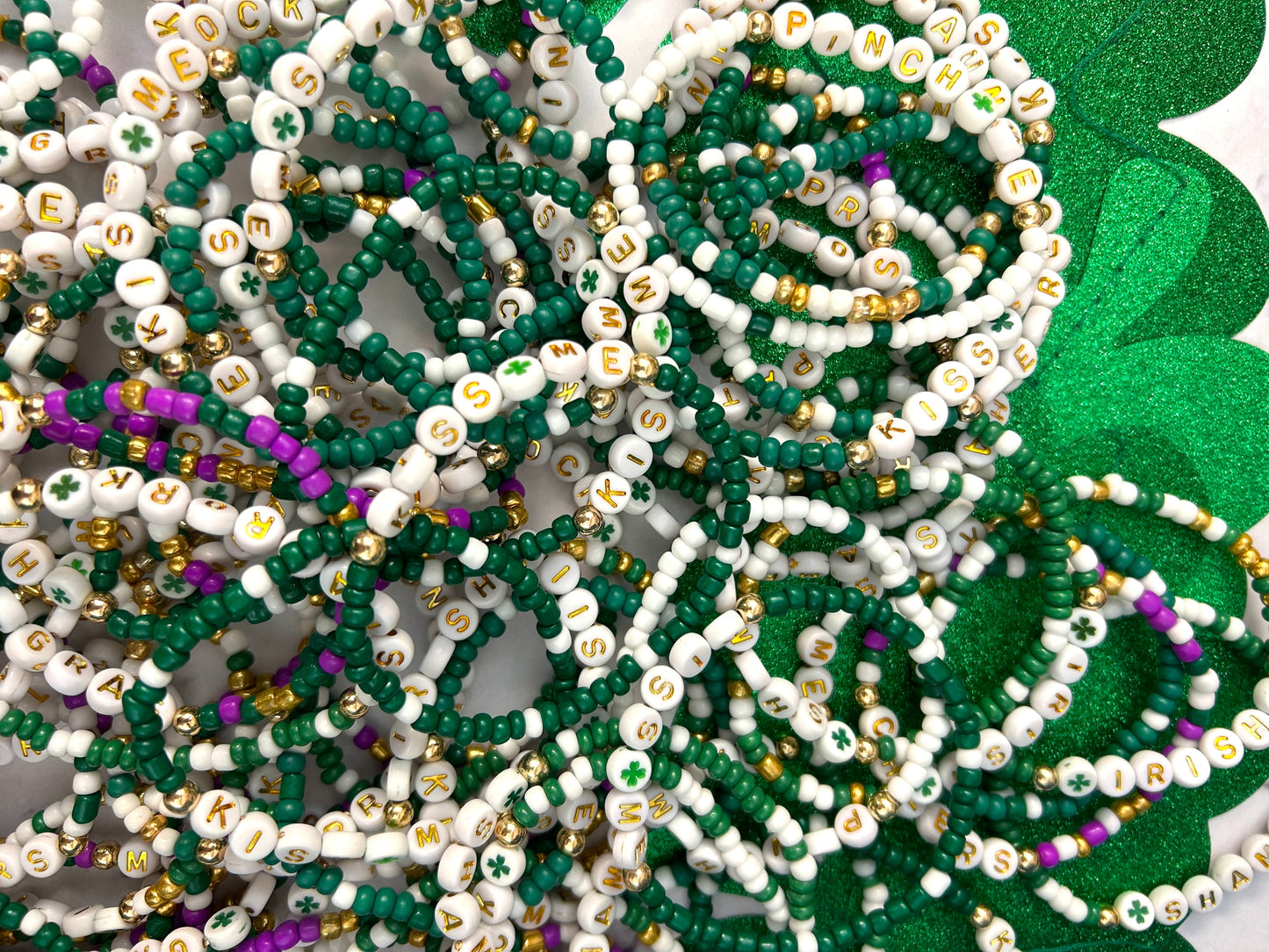 π St Patricks Day Mix Stretchy Bracelets!
