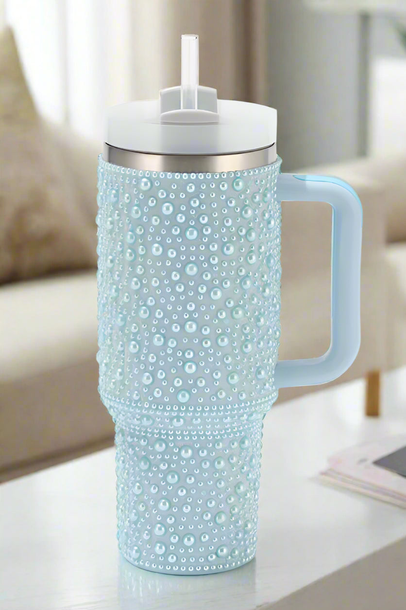 SC - 40 oz Blue Pearl Studded Tumbler