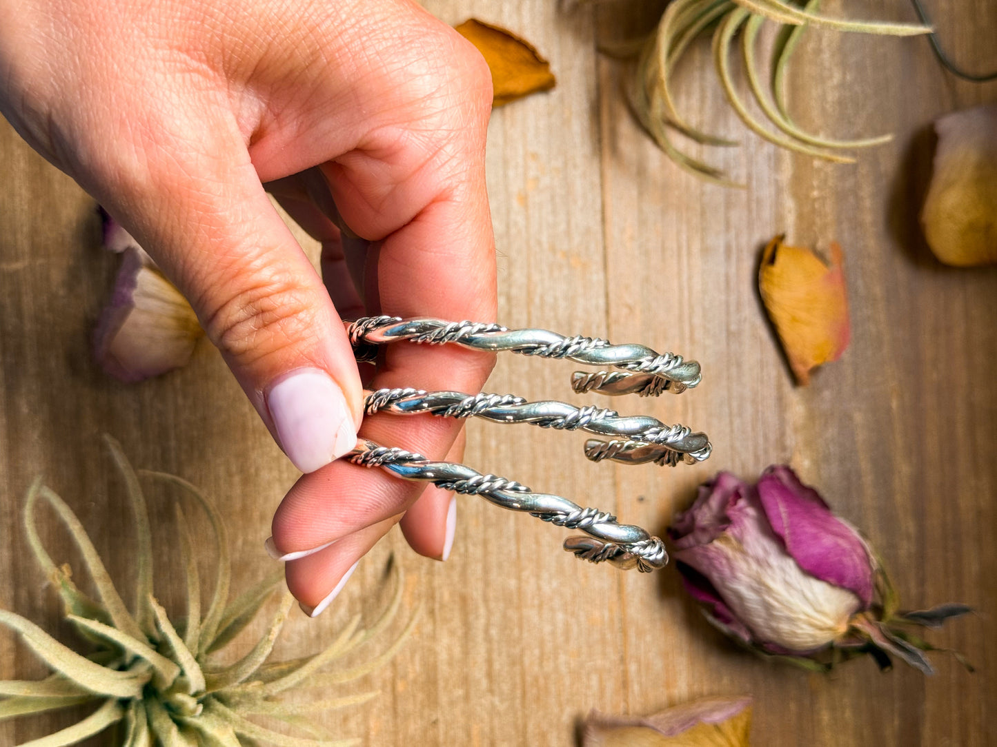 Sterling Silver Cuff Bracelet – Thick Silver Stacker