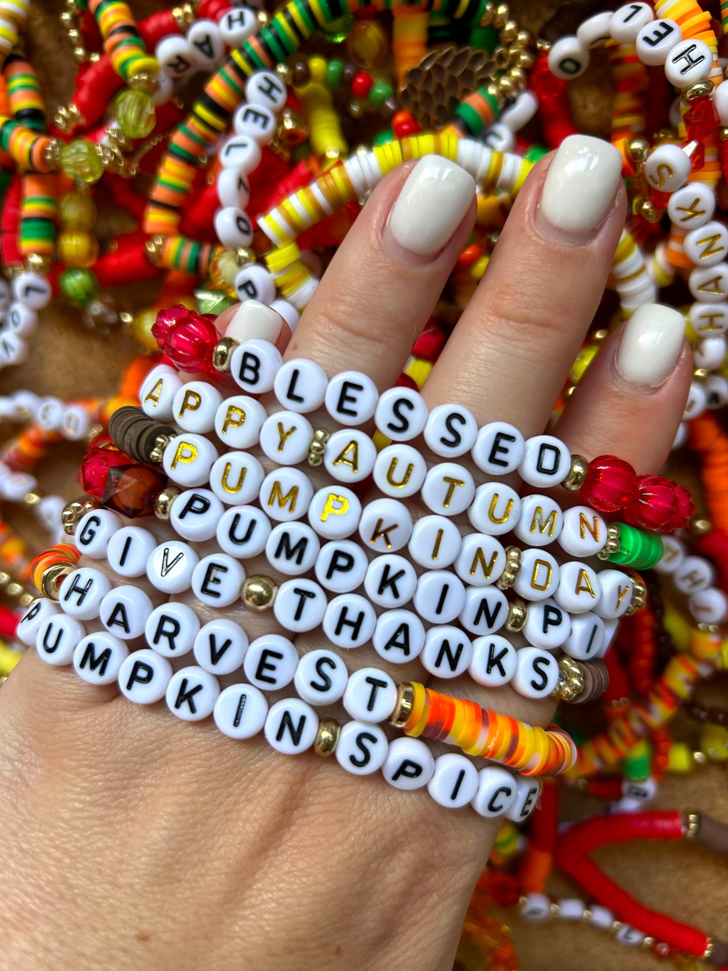 Fall Themed Stretchy Bracelets