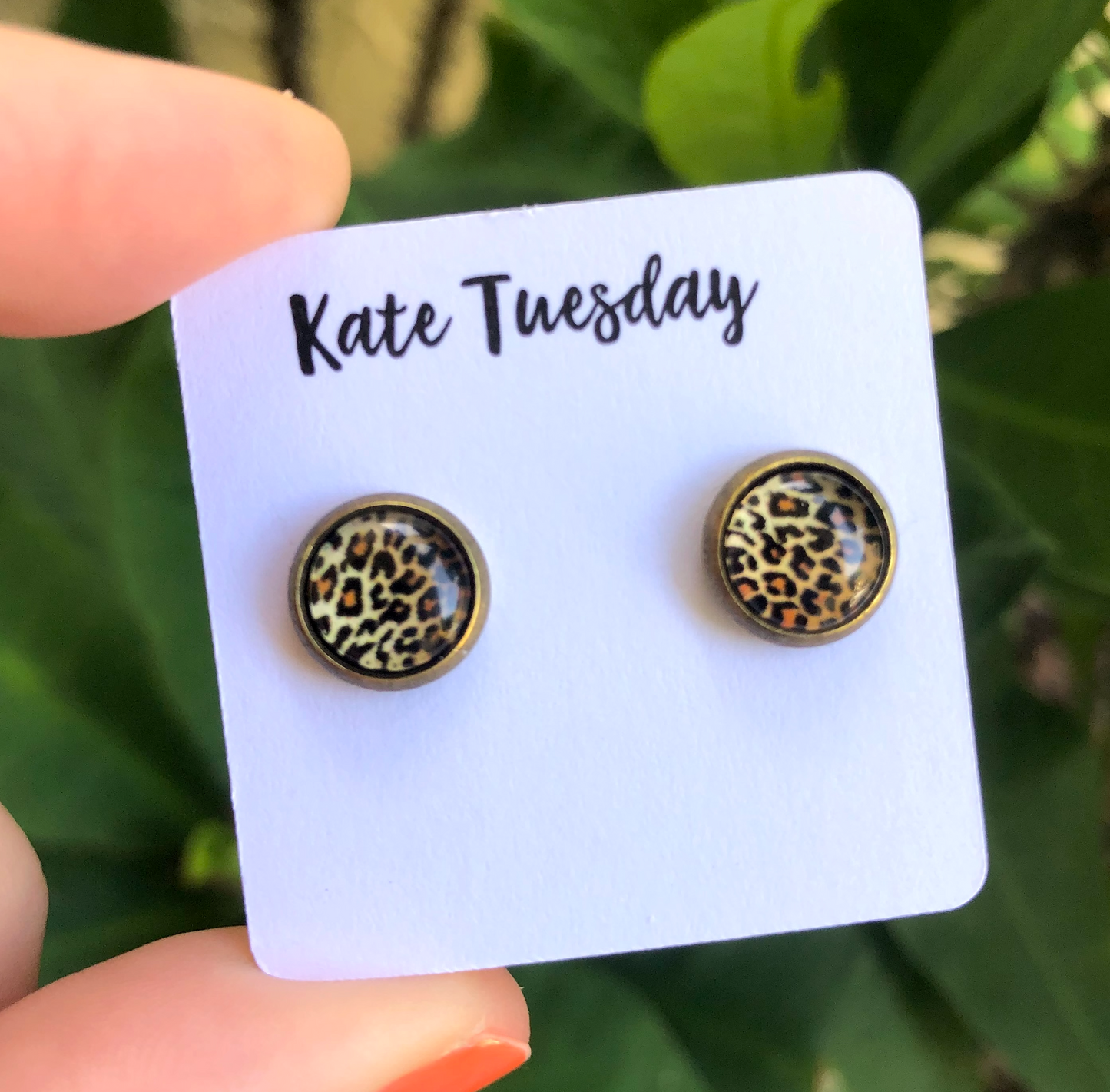 Cheetah Leopard 8mm Earrings