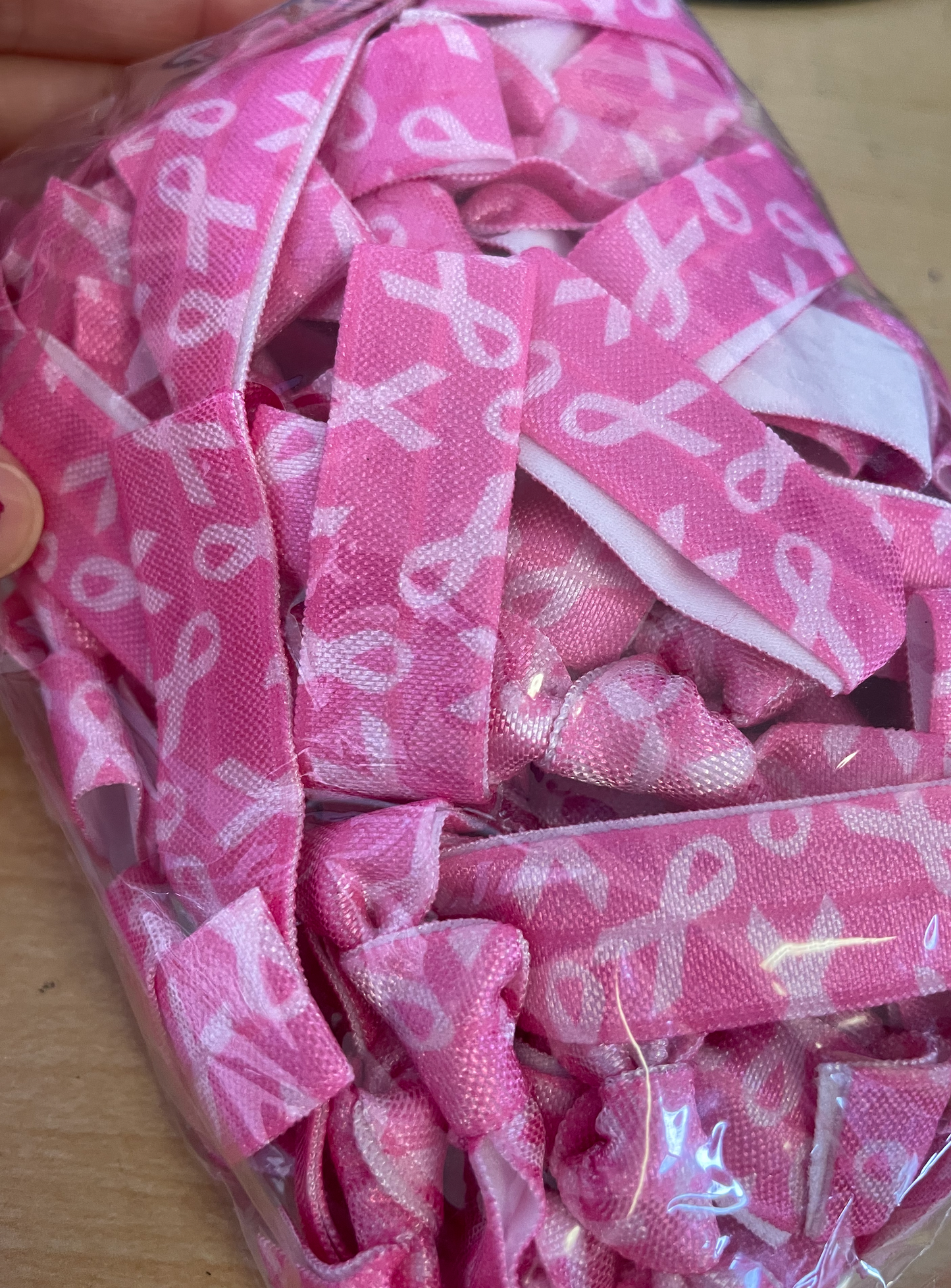 Breast Cancer Awareness Hair Ties 3 Hair Ties