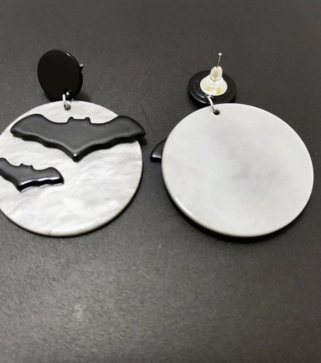 Midnight Halloween Bat Earrings