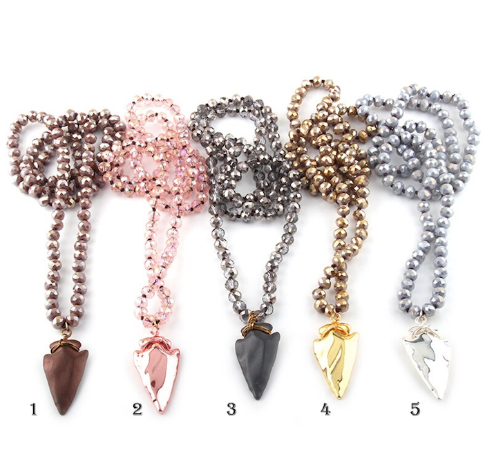 Tribal Arrowhead Statement Necklace