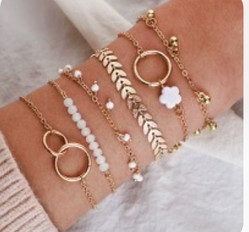 Gold Tocona 6 Piece Bracelet Set