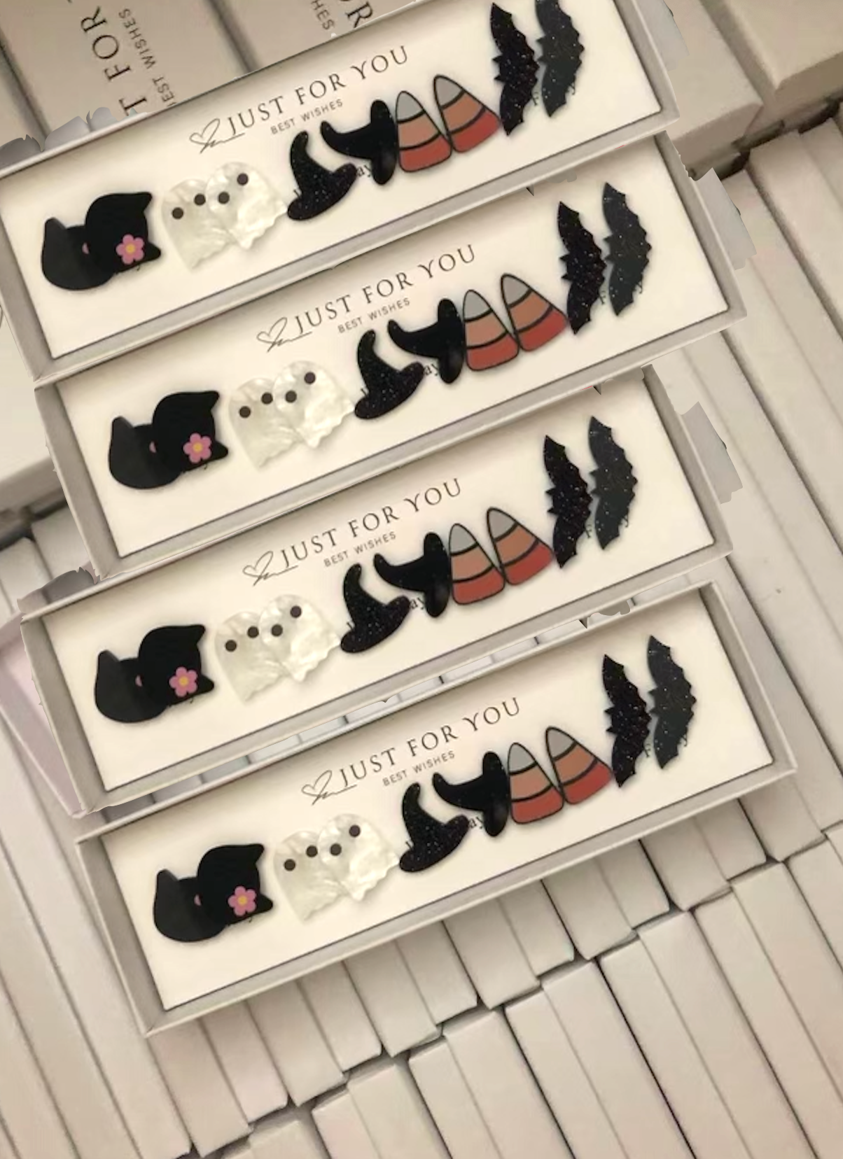 Halloween Spooky Boxes of Stud Earrings