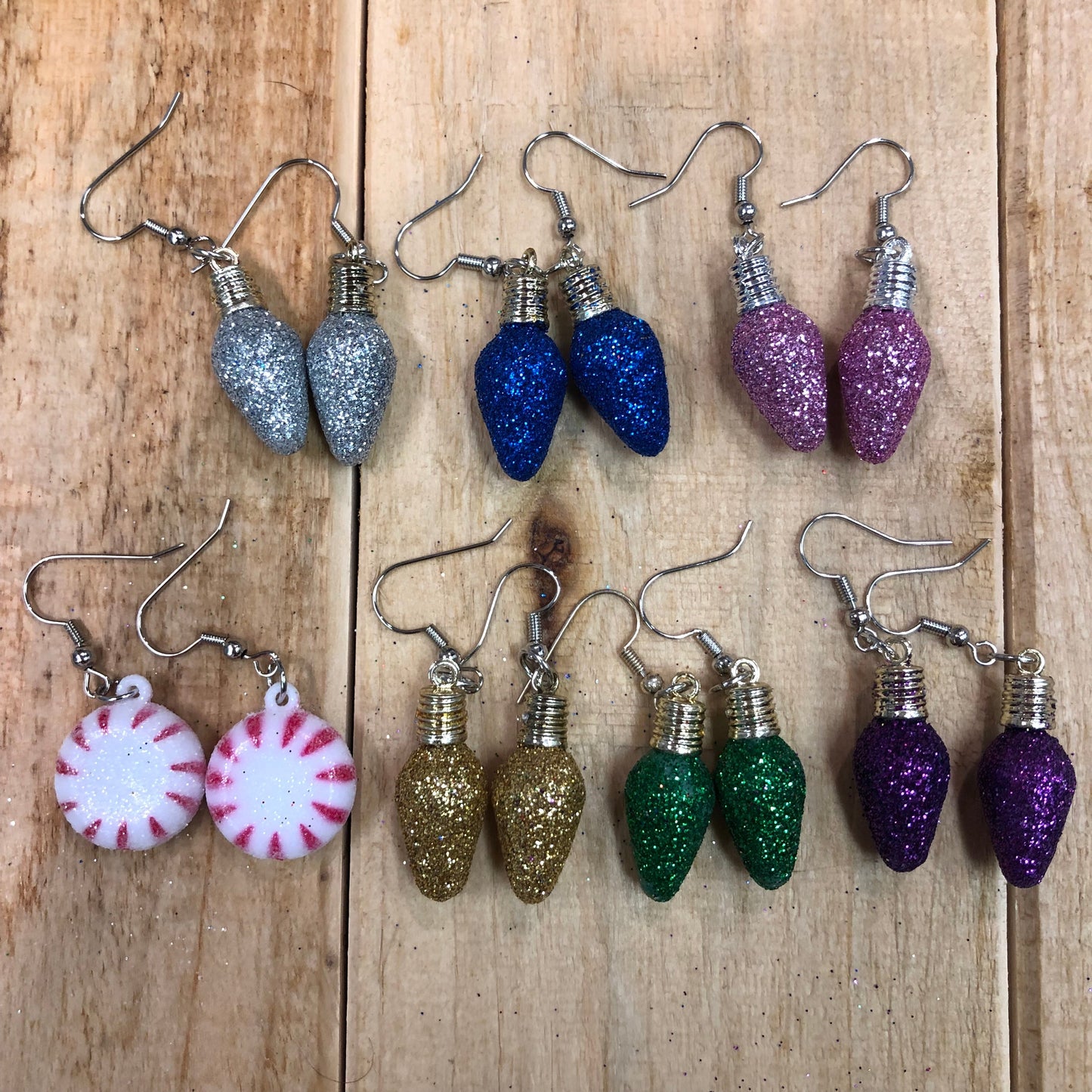 Holiday Light Bulb Earrings