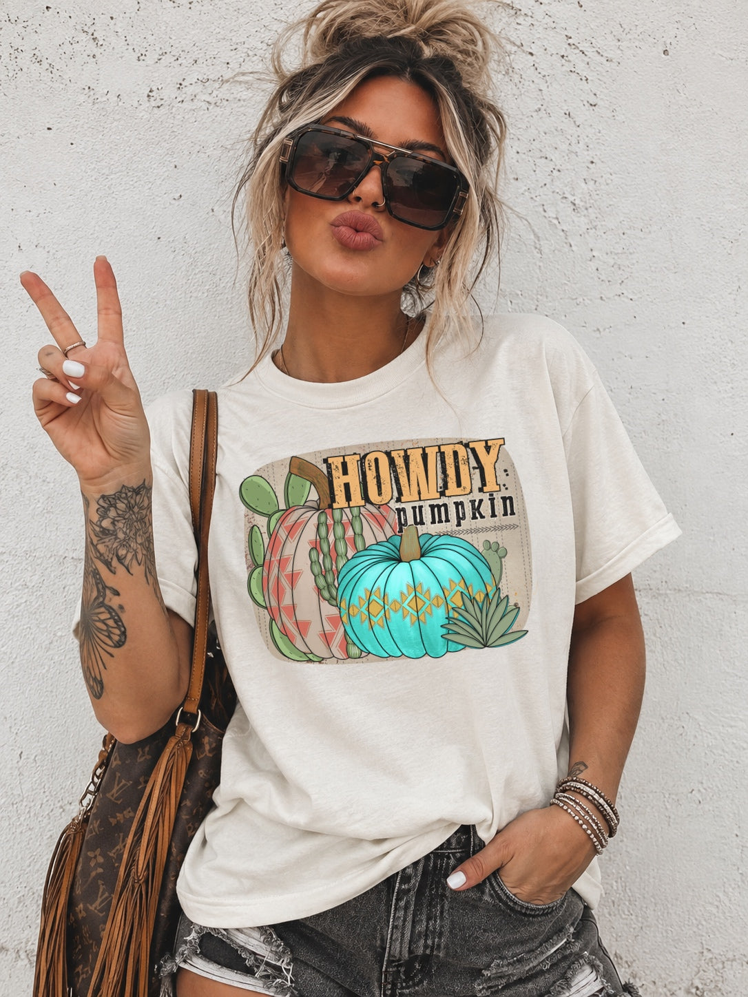 Howdy Pumpkin Western Fall Graphic Shirt