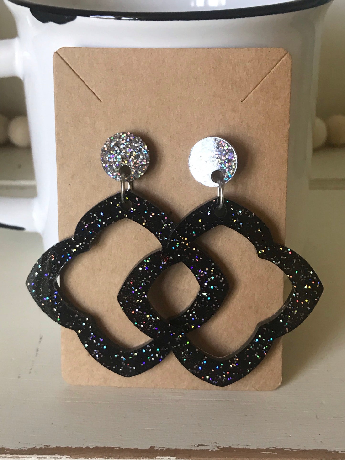 Geo Drop Stud Earrings - RTS