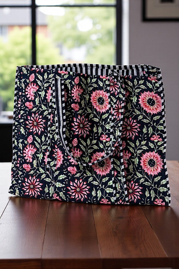 SC - Midnight Garden Floral Tote Bag