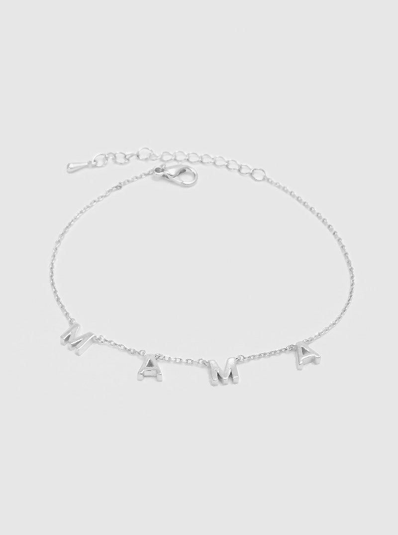 MAMA Silver Bracelet on Card SALE