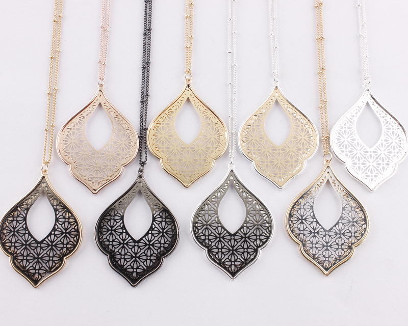 Filigree Thin Metal Bae Necklaces