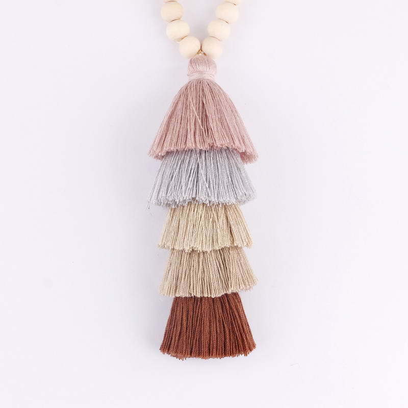 Beaded Tassel Spring Long Necklaces