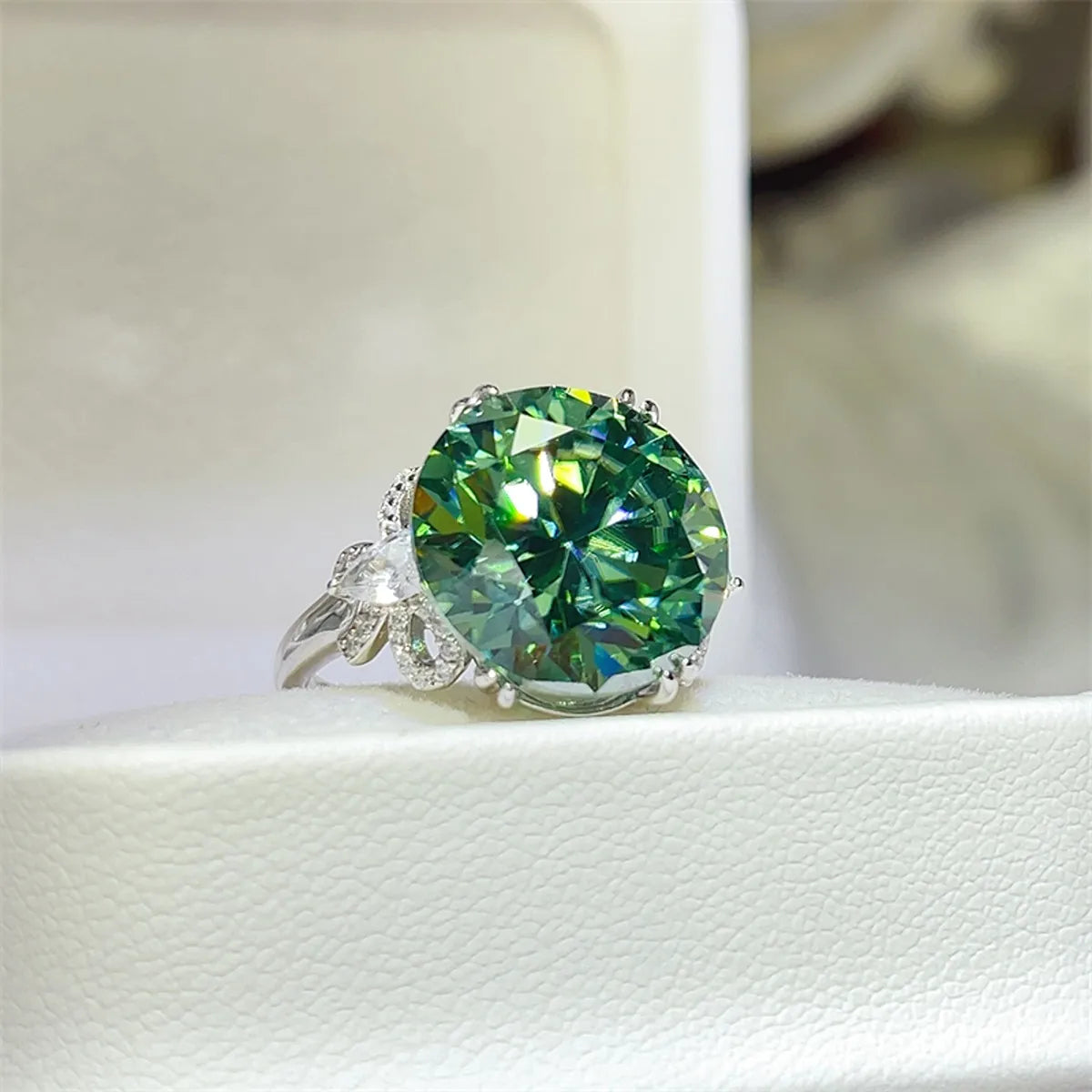 10 Carat Moissanite 925 Sterling Silver Ring