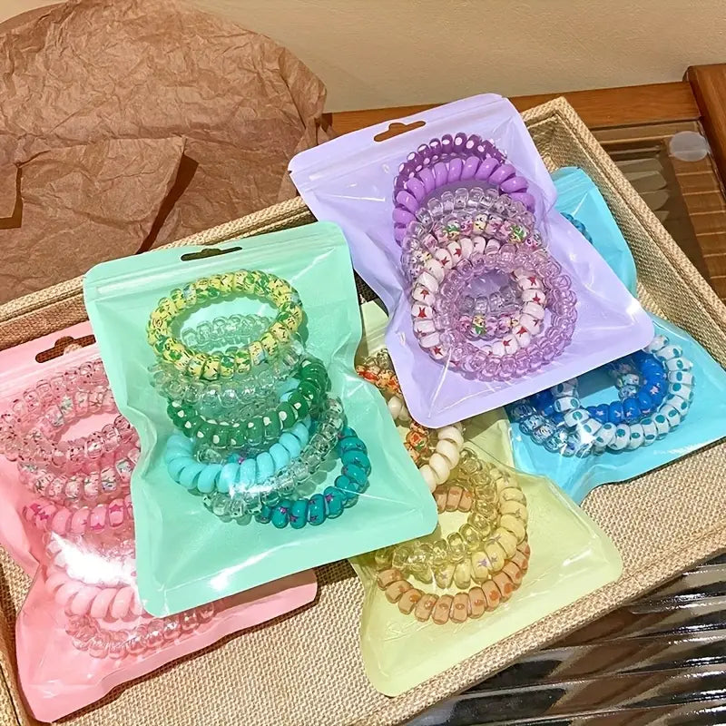 Fun Color Block Hair Tie Sets