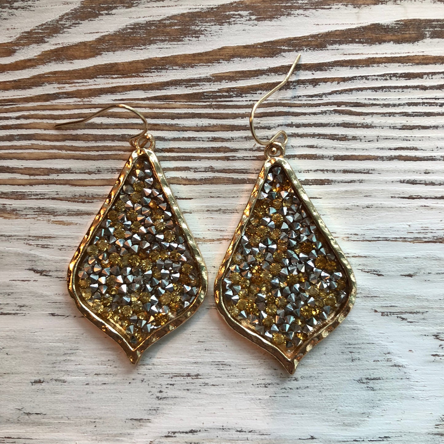 James Lily Rhinestone Sparkle Rock Earrings