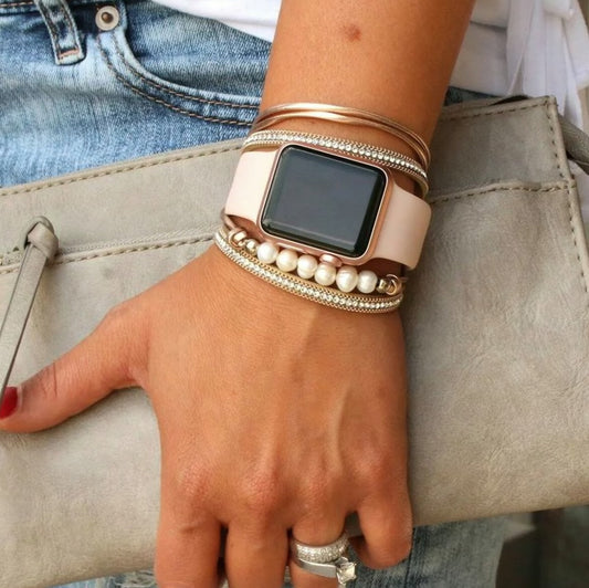 Pearl Wrap Crystal Bracelets